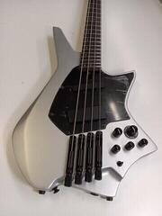 Headless Bass Guitar HILS Guitars HZB4 NEXT Satin Silver Headless Bass Guitar (Begagnad) - 1