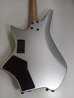 HILS Guitars HZB4 NEXT Satin Silver Headless Bass Guitar