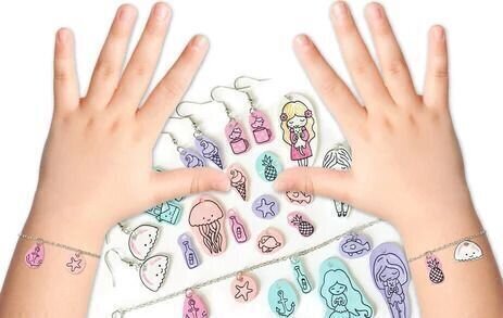 Material Sycomore Bijoux Box Crazy Plastic Jewellery Jewelry DIY Set - 3