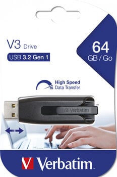 USB ključ Verbatim 3.0 V3 Store'n'Go Black USB ključ 64 GB - 4