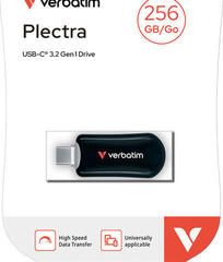 USB ključ Verbatim 3.2 Gen 1 Plectra USB-C Black USB ključ 256 GB - 1