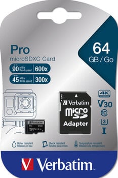 Memorijska kartica Verbatim PRO UHS-I U3 Micro SDXC 64 GB Memorijska kartica - 3