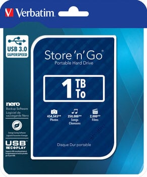 Vanjski tvrdi disk Verbatim HDD 2.5" USB 3.0 GEN2 Vanjski tvrdi disk USB HDD 1 TB - 5