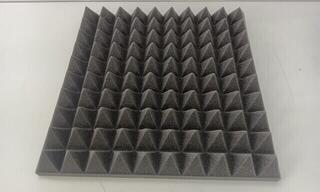 Panou absorbant din spumă Mega Acoustic PA-PMP7-DG-50x50x7 Gri închis Panou absorbant din spumă (Defect) - 1