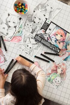Výtvarná a kreativní sada Sycomore Výtvarní set Manga Workshop Kemonomim - 4