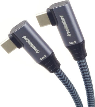 USB кабл PremiumCord USB-C to USB-C Double Angled 100W Braided 1 m USB кабл - 2