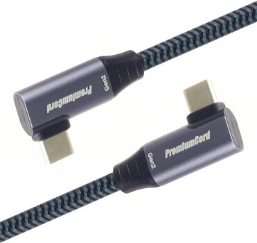 USB кабл PremiumCord USB-C to USB-C Double Angled 100W Braided 1 m USB кабл - 5