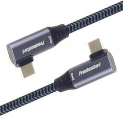 USB Cable PremiumCord USB-C to USB-C Double Angled 100W Braided 2 m USB Cable - 4