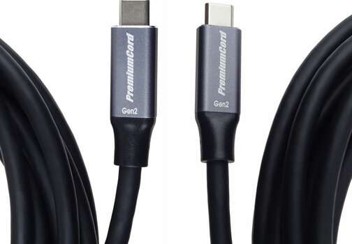 Cabo USB PremiumCord USB-C to USB-C 100W Black 5 m Cabo USB - 3