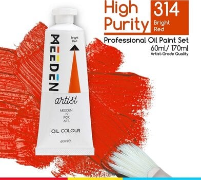 Culoare ulei Meeden 34.1003 Vopsea cu ulei 42 Bright Red 60 ml 1 buc. - 2