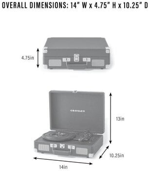 Portable turntable
 Crosley Cruiser Plus Silver Portable turntable - 15