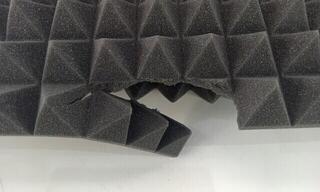 Painel de espuma absorvente Mega Acoustic PA-PMP5 115x195x5 Dark Gray Painel de espuma absorvente (Danificado) - 3