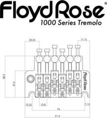 Tremolo Floyd Rose 1000 Series Original Style Tremolo System - 4