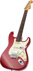 Electric guitar SX SEF1 HSS Transparent Red Electric guitar - 2