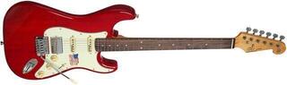 Electric guitar SX SEF1 HSS Transparent Red Electric guitar - 4