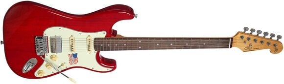 Electric guitar SX SEF1 HSS Transparent Red Electric guitar - 5