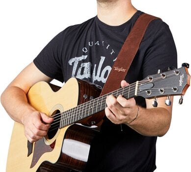 Textile guitar strap Taylor Suede Strap Chocolate Textile guitar strap - 2