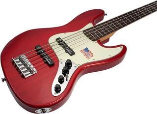 5-strengs bassgitar SX SBF15 Transparent Red 5-strengs bassgitar - 3