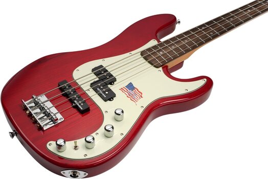 4-keelne basskitarr SX SBF2X Transparent Red 4-keelne basskitarr - 4