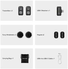 Conjunto sem fios Hollyland Lark A1 Mini Duo with USB-C RX Conjunto sem fios - 1