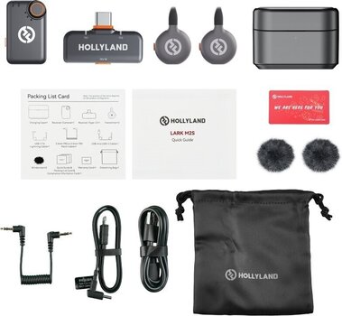 Juhtmeta lavalier-mikrofoni komplekt Hollyland Lark M2S Combo Lavalier Space Gray Juhtmeta lavalier-mikrofoni komplekt - 4