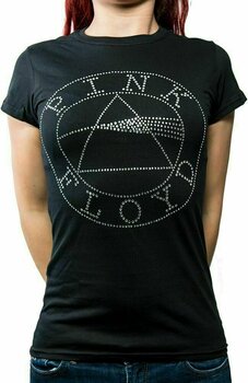 Tričko Pink Floyd Tričko Circle Logo (Diamante) Dámské Black L - 2