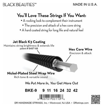 Struny pro elektrickou kytaru DR Strings BKE-9 Struny pro elektrickou kytaru - 4