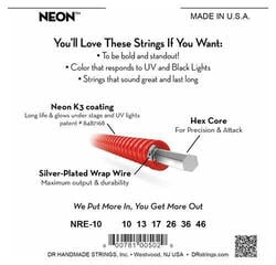 Струни для електрогітари DR Strings NRE-10 Neon Струни для електрогітари - 3