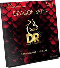 Basģitāras stīgas DR Strings Dragon Skin Plus Coated Steel Bass Strings Medium 45-105 - 1