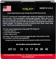 Cordes pour guitares électriques DR Strings MT-10 Tite Fit 3-Pack Cordes pour guitares électriques - 3