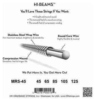 Struny pro 5-strunnou baskytaru DR Strings MR5-45-125 Struny pro 5-strunnou baskytaru - 4