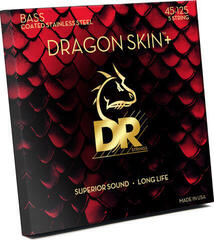 Žice za 5 žičanu bas gitaru DR Strings Dragon Skin+ Coated Steel 5-String Medium 45-125 Žice za 5 žičanu bas gitaru - 1