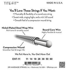 Cuerdas de guitarra eléctrica DR Strings Tite-Fit EH7-11 Cuerdas de guitarra eléctrica - 3