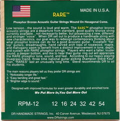Струни для акустичної гітари DR Strings RPM-12 Rare 3-Pack Струни для акустичної гітари - 3