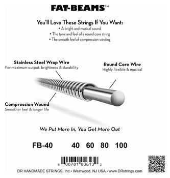 Struny pro baskytaru DR Strings FB-40 Struny pro baskytaru - 4
