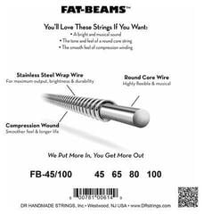 Snaren voor basgitaar DR Strings FB-45/100 Snaren voor basgitaar - 3