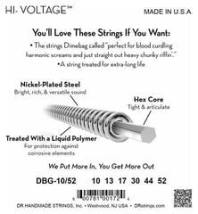 E-guitar strings DR Strings DBG-10/52 E-guitar strings - 3