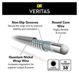 Cordes pour guitares électriques DR Strings VTE-10 Veritas Cordes pour guitares électriques - 4