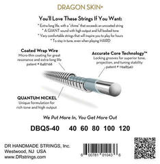 Žice za 5 žičanu bas gitaru DR Strings Dragon Skin+ Coated Nickel 5-String Light 40-120 Žice za 5 žičanu bas gitaru - 3