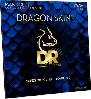 Struny pro mandolínu DR Strings Dragon Skin+ Coated Light 10-36 Struny pro mandolínu - 3