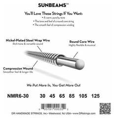 Žice za 6 žičanu bas gitaru DR Strings Sunbeam NMR6-30 Žice za 6 žičanu bas gitaru - 3