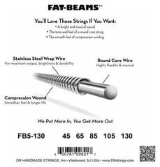 Bass guitar strings DR Strings FB5-130 Bass guitar strings - 3