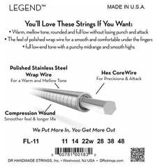 Žice za električnu gitaru DR Strings Legend Flatwound Light 11-48 Žice za električnu gitaru - 3