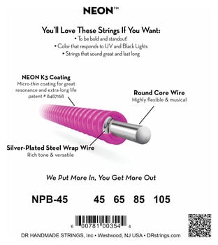 Struny pro baskytaru DR Strings NPB-45 Struny pro baskytaru - 4
