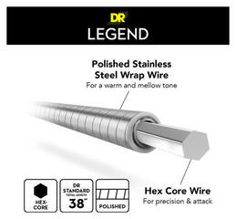Sähkökitaran kielet DR Strings Legend Flatwound Medium 12-52 Sähkökitaran kielet - 4