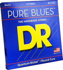 Basģitāras stīgas DR Strings PURE BLUES - Quantum Nickel Bass Strings: 5-String Light 40-120 - 2