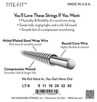 Strenge til E-guitar DR Strings LT-9 Strenge til E-guitar - 4