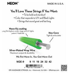 Žice za električnu gitaru DR Strings NGE-9 Neon Žice za električnu gitaru - 3