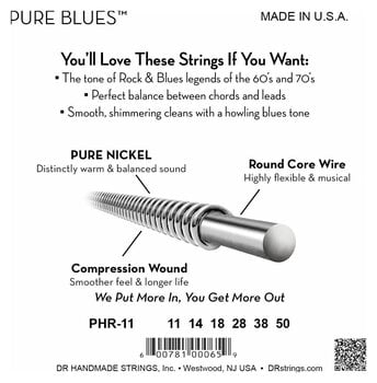 Cordas para guitarra elétrica Mi DR Strings PHR-11 Cordas para guitarra elétrica Mi - 4