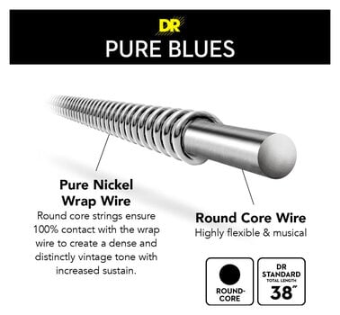 Cordas para guitarra elétrica Mi DR Strings PHR-11 Cordas para guitarra elétrica Mi - 5